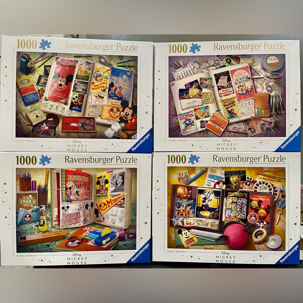 Ravensburger Disney Collector's Edition "Mickey Moments" 1000-piece puzzles x 4